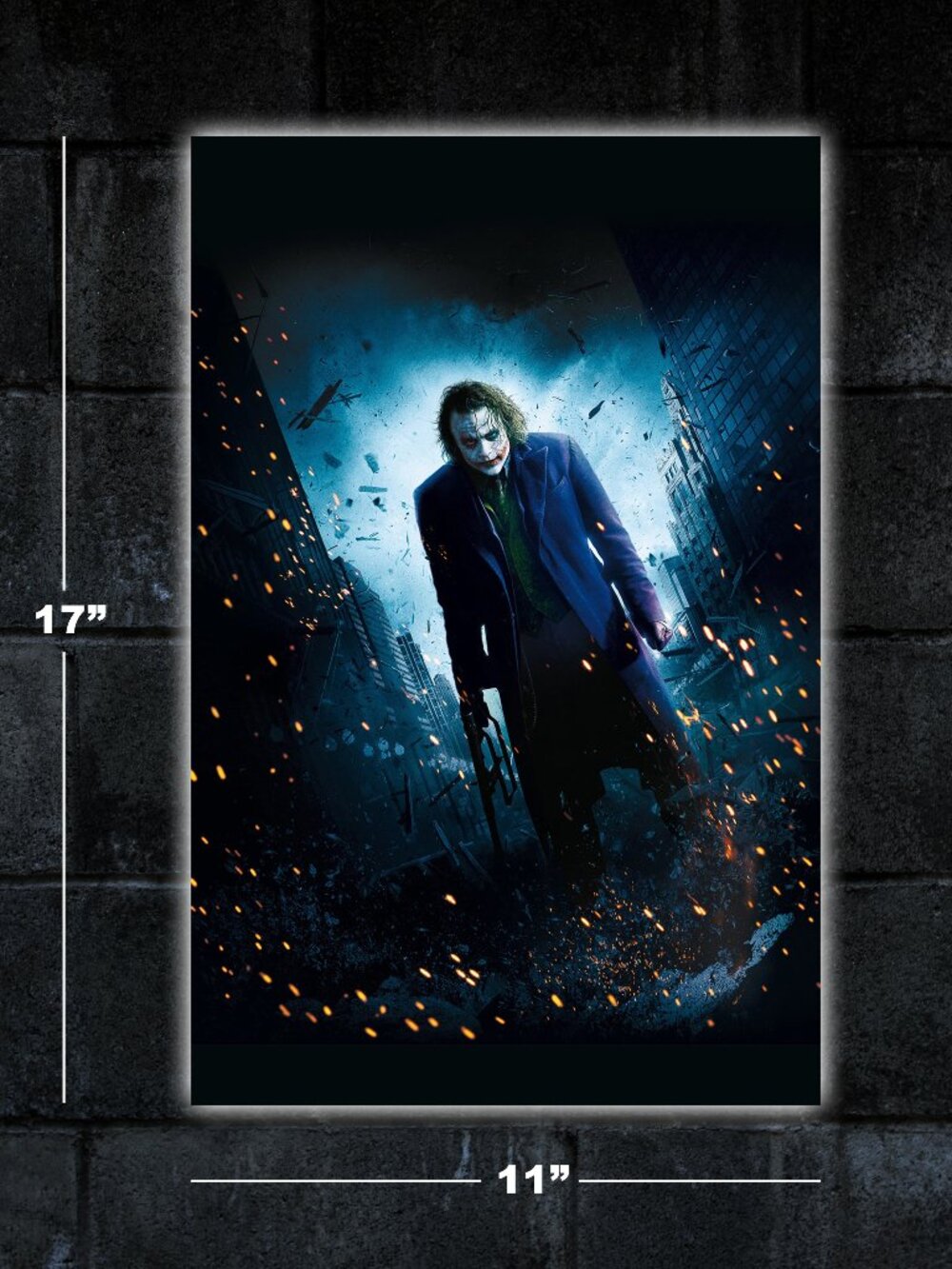 Batman Dark Knight movie poster - 11x17 wall art print merch Joker Heath Ledger